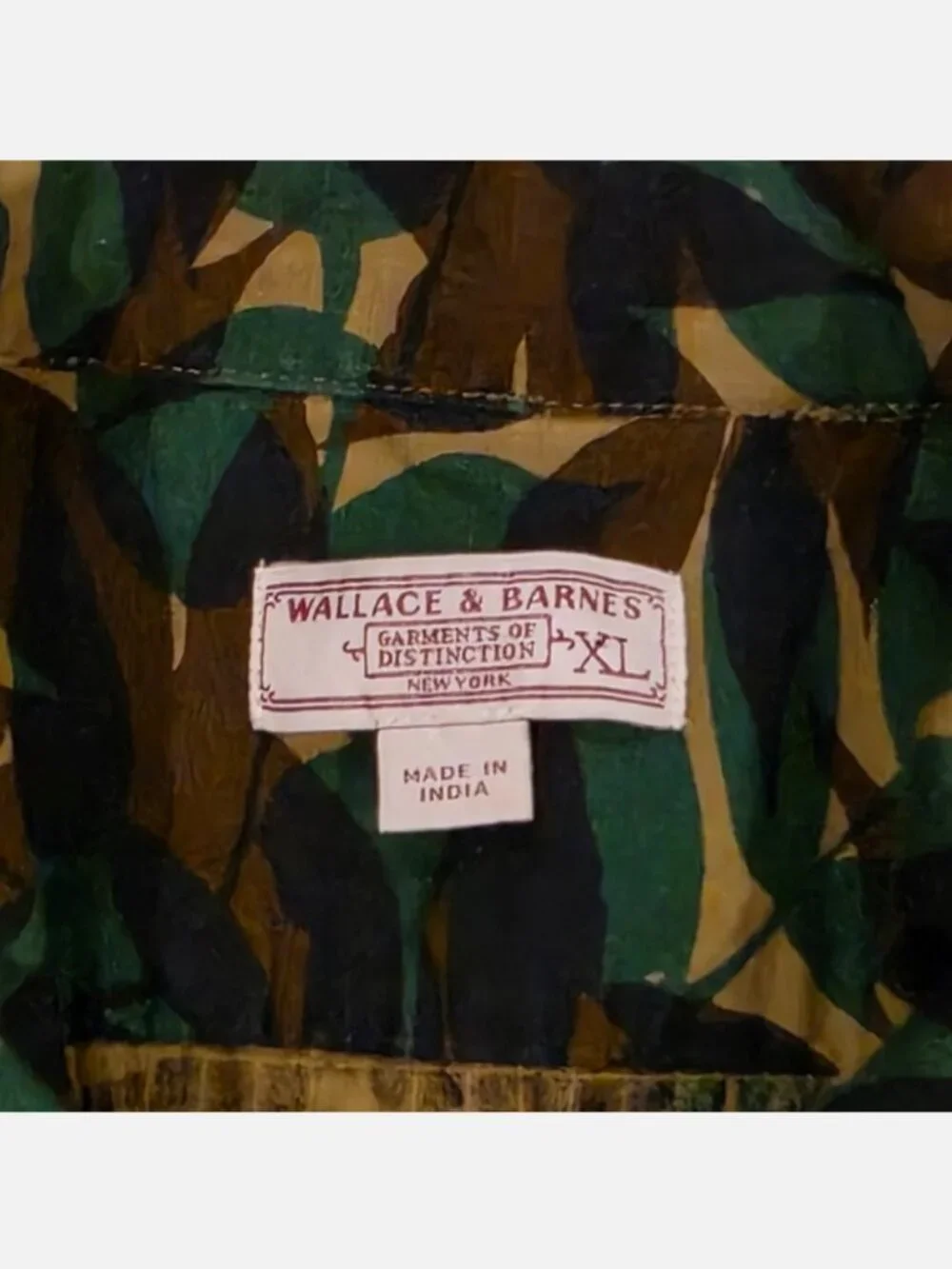Wallace & Barnes Camouflage Short Sleeve Camp Shirt XL